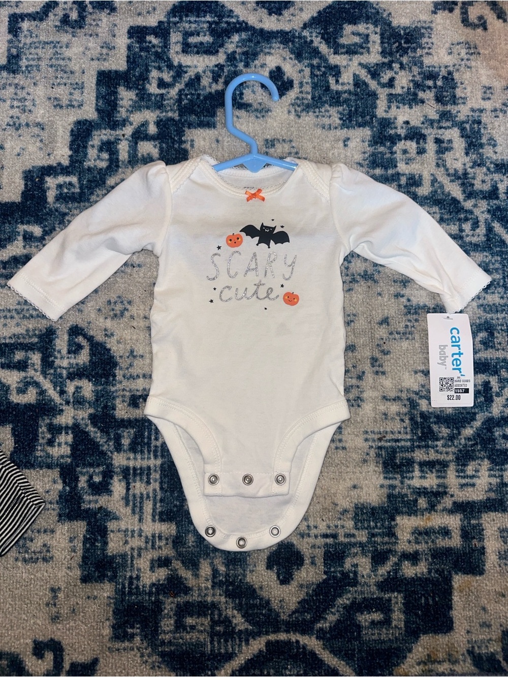 Carter's White & Black 'Scary Cute' Halloween Outfit - Picture 3 of 4